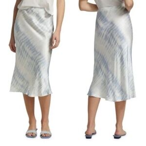 RAILS Anya High-waisted Print Midi Skirt In Blue/white - size XS